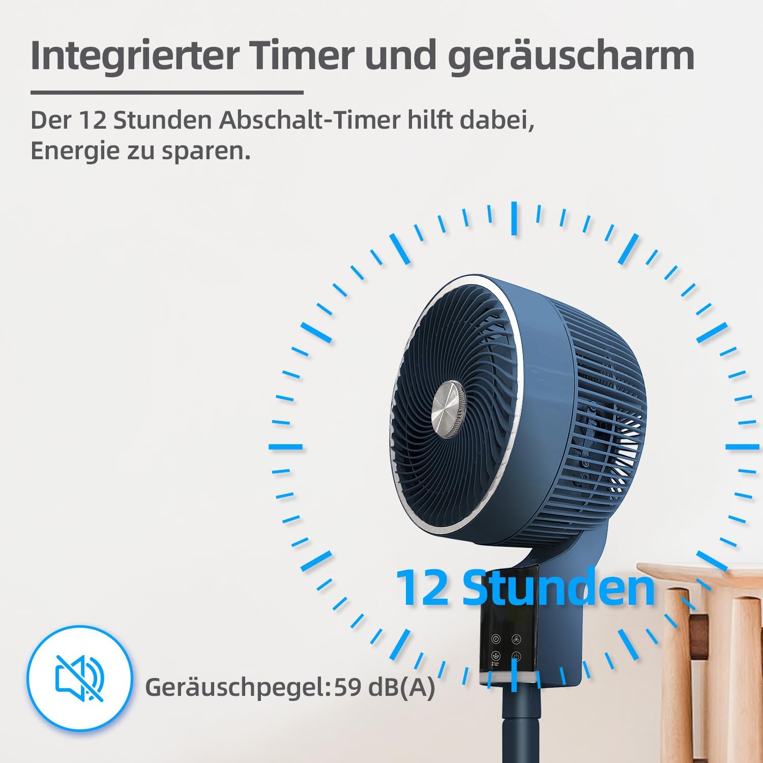 Be Cool ventilator - cijeli pogled plava boja