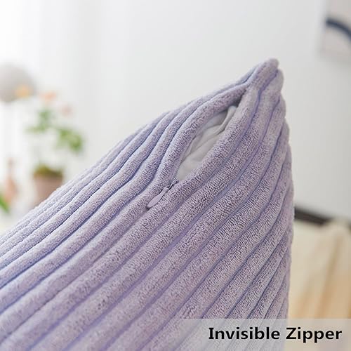 Miniatura 4 de Home Brilliant - Funda de cojín de terciopelo a rayas (paquete de 1 unidad)