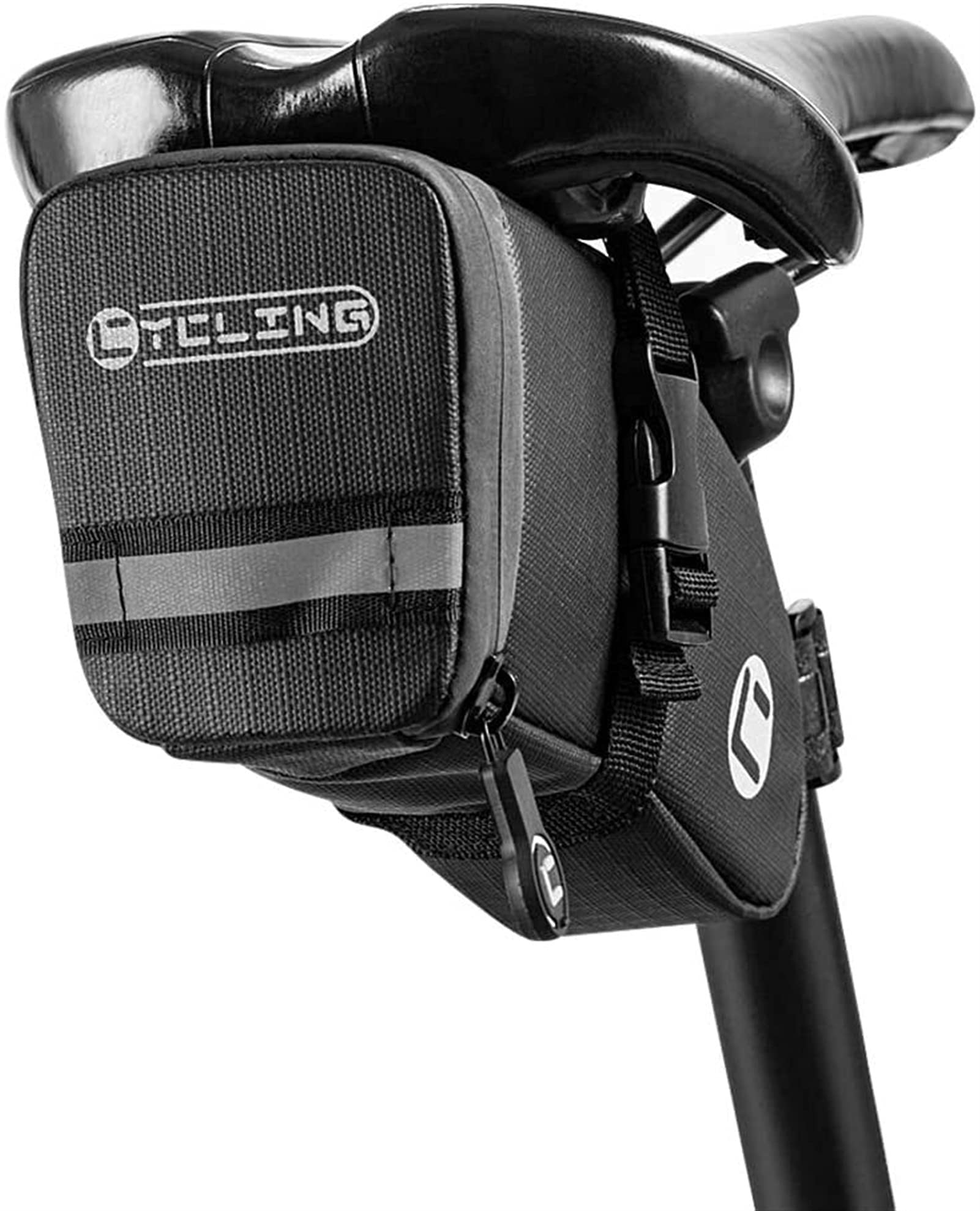 Bicicletas con Bolso, Bolsa for sillín de Bicicleta, Impermeable y Reflectante, 0,8 l