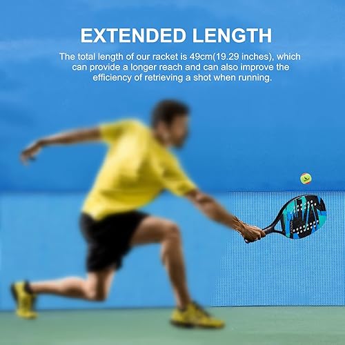 Miniatura 7 de Pádel de tenis de playa Raqueta de tenis de playa Fibra de carbono con núcleo de espuma de memoria EVA Palas de tenis