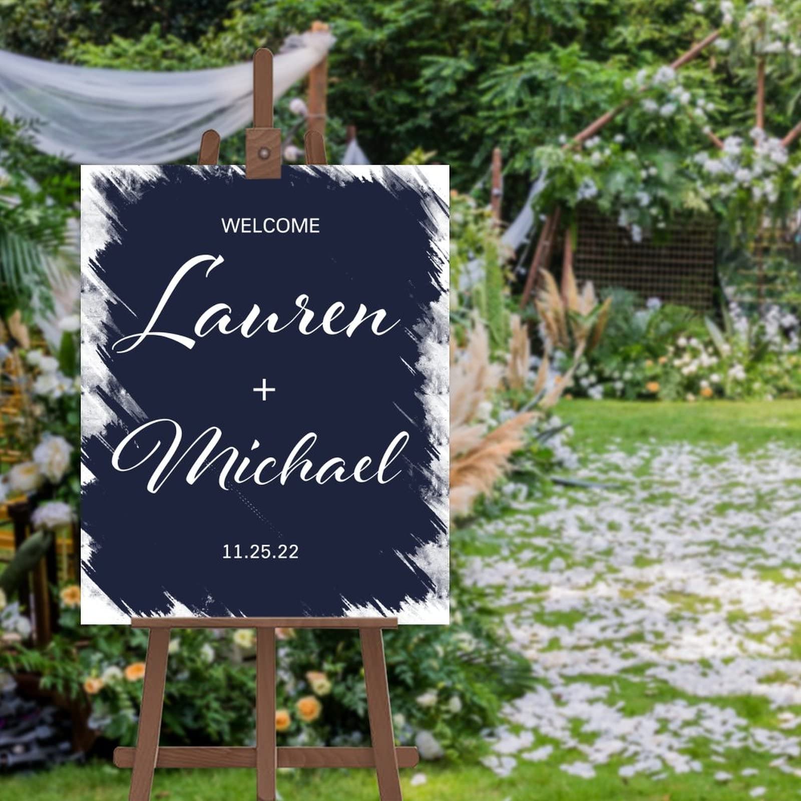 Panneau de bienvenue mariage pour décorer l'entrée de réception