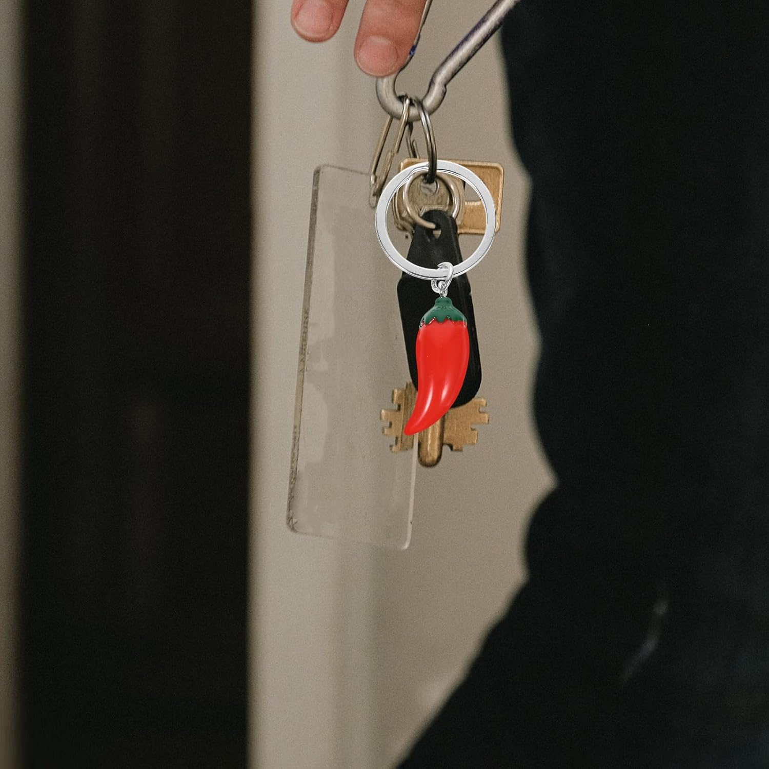 Tofficu Chili Keychain Chili Keyring Simulation Food Key Chain Vegetable Keychains Pepper Key Ring Key Chain - Image 7