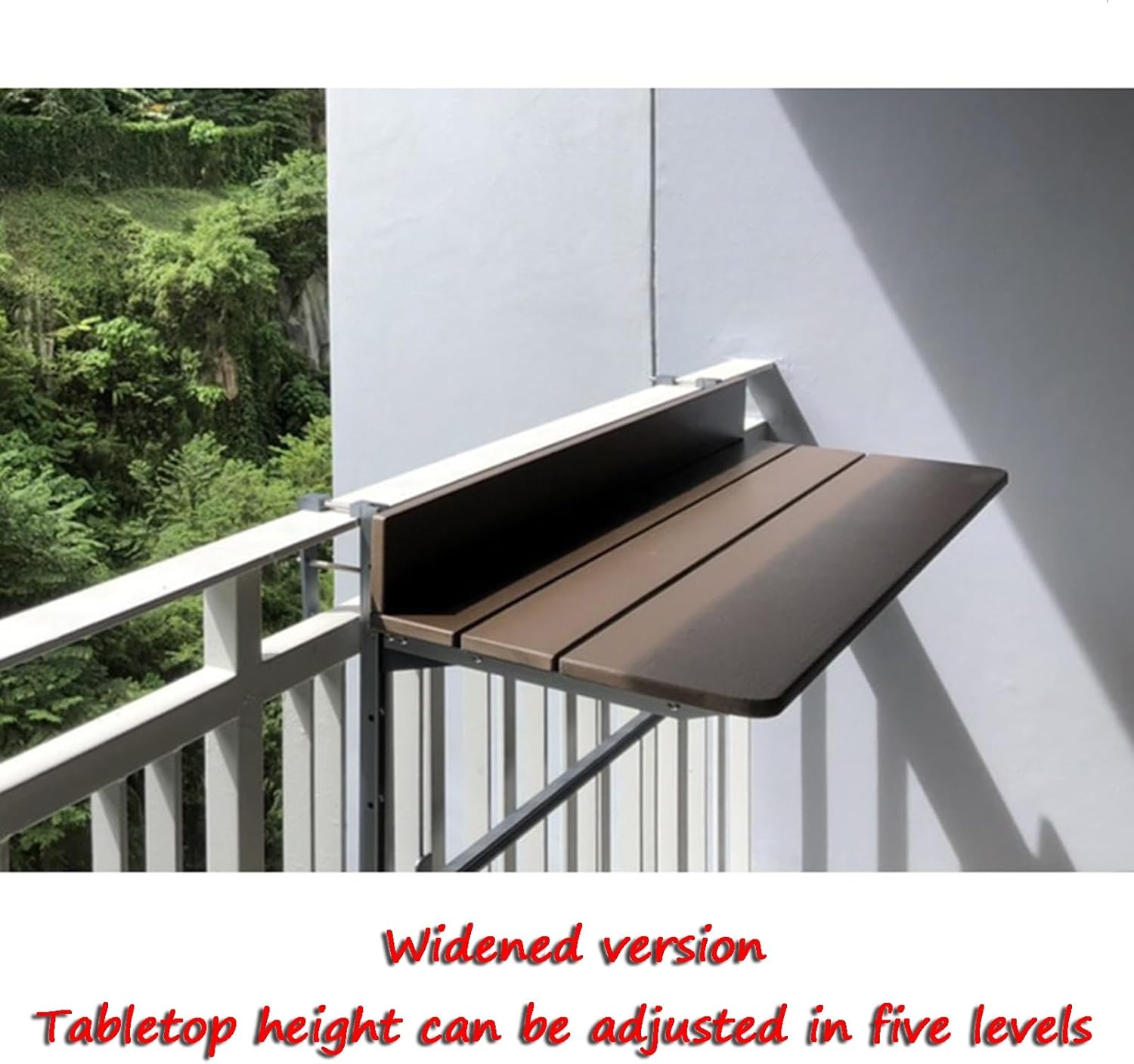 Adjustable Outdoor Folding Balcony Railing - Multi-Functional Deck Guard with Hanging Design for Patio Safety (L80*W37cm) - Perfect for Balconies and Decks