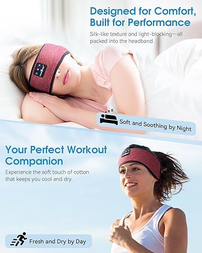Miniatura 2 de TOPOINT - Audífonos con Bluetooth para dormir, auriculares inalámbricos para entrenamiento, correr, yoga