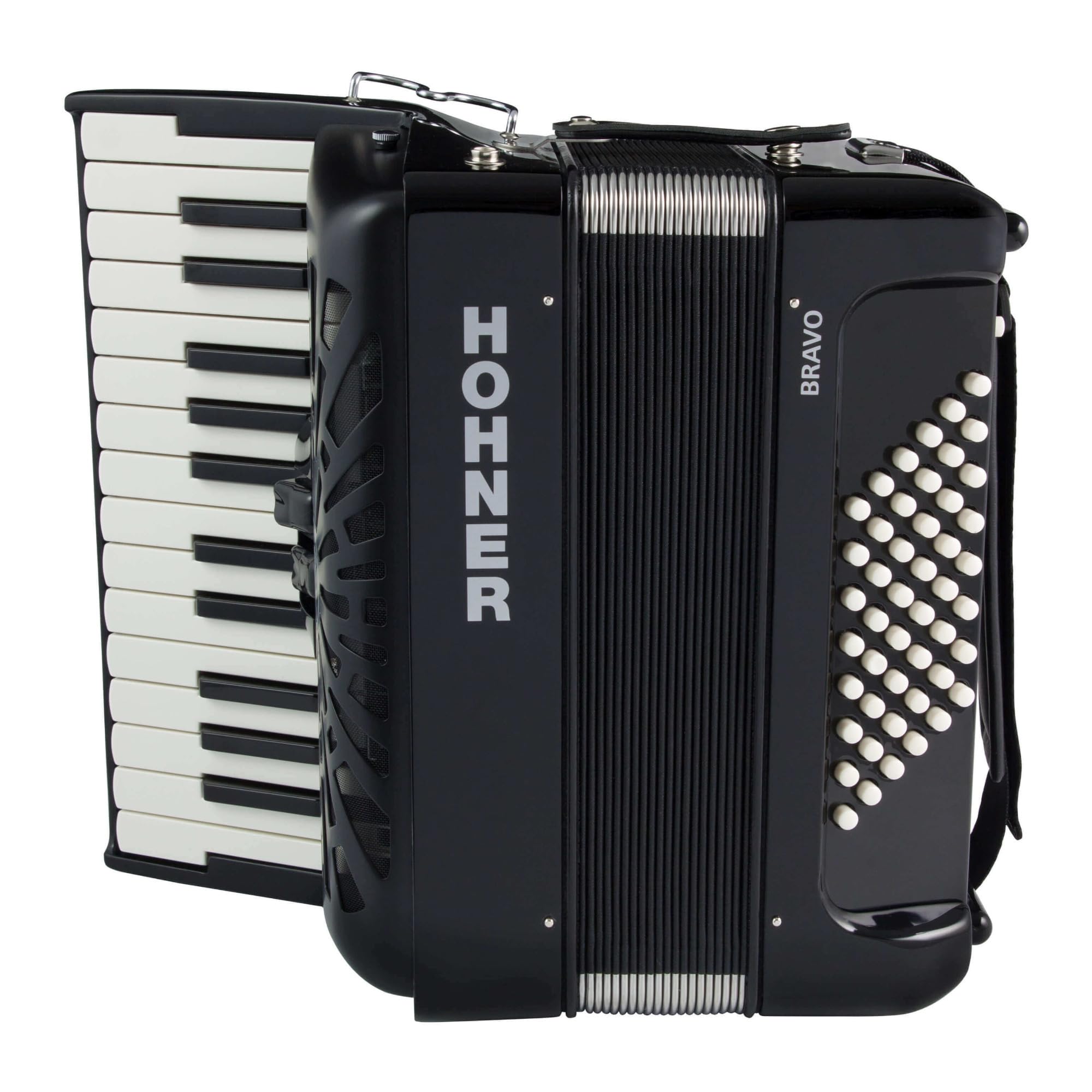 Amazon.com: Hohner Bravo II 48 Chromatic Piano Key Accordion