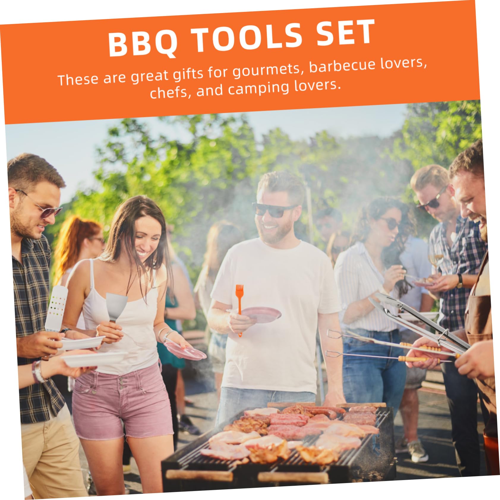 Toddmomy Kit de Utensilios para Barbacoa Profesional de Acero Inoxidable Diseño Completo y Fácil Manejo de 12 Piezas para Barbacoa al Aire Libre y Camping
