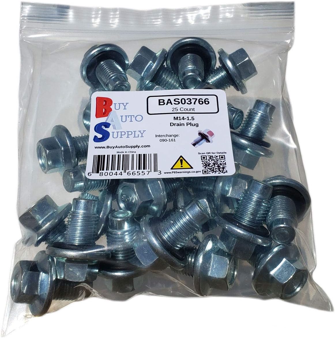 Buy Auto Supply # BAS03766 (25 Pack) M14-1.5 Oil Drain Plug & Gasket Aftermarket Part Fits in Place of F75Z-6730-BA & More
