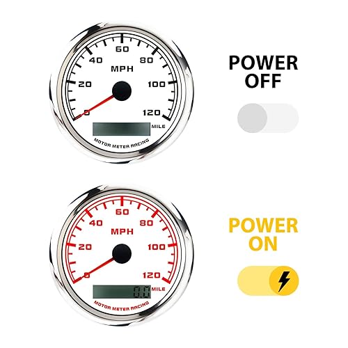 Miniatura 20 de MOTOR METER RACING - Juego de medidores para motores clásicos (juego de 6 medidores)