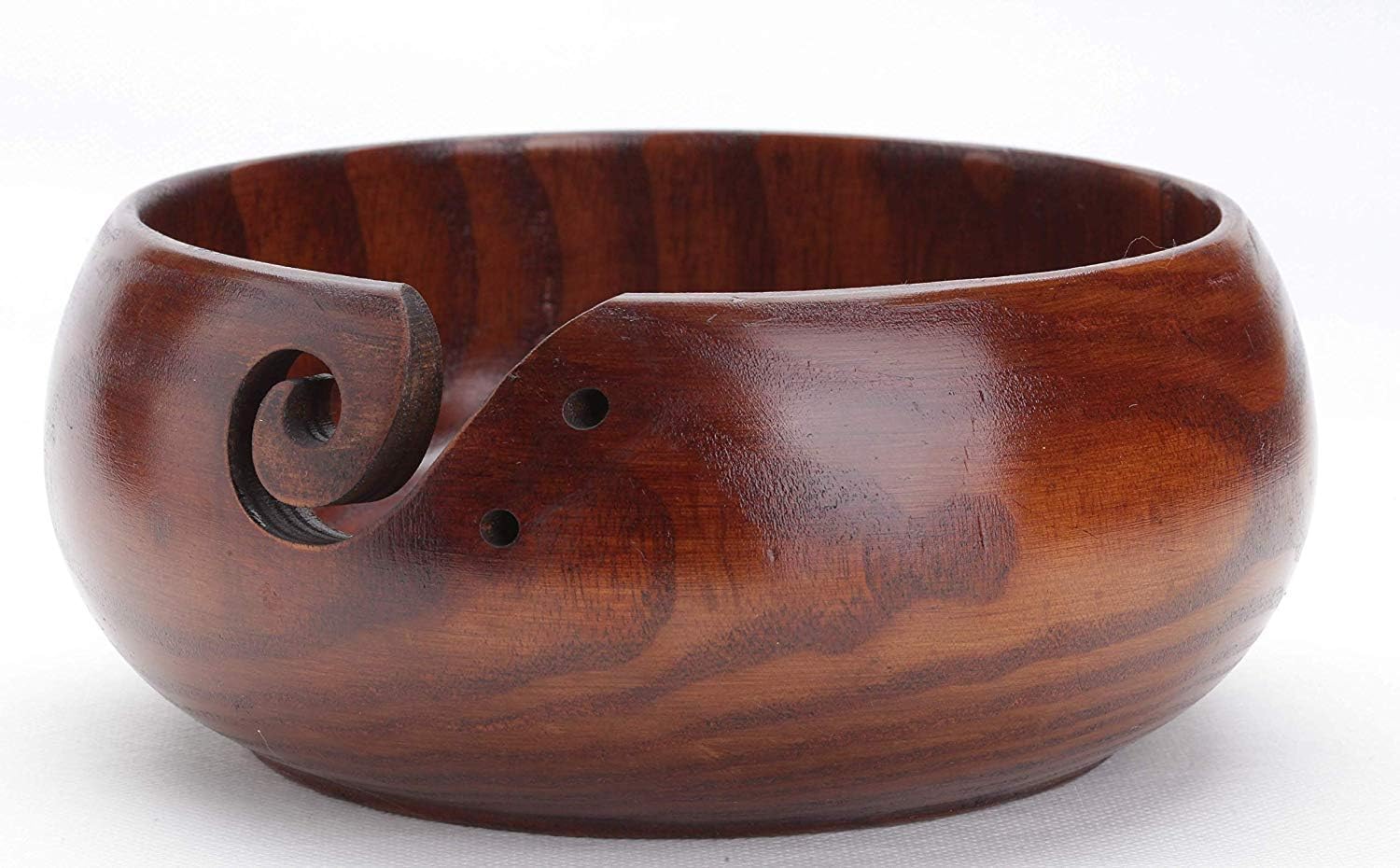 Knitting Bowl, Wood Yarn Bowl Yarn Holder for Knitting for
