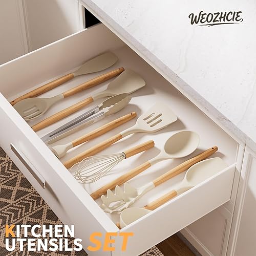 Miniatura 7 de Juego de utensilios de cocina de silicona, 12 piezas de utensilios de cocina para cocinar, antiadherentes a 446 F resistentes al calor, herramientas