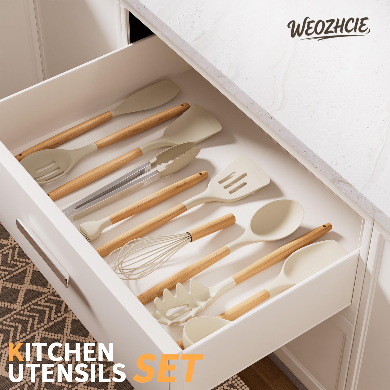 Silicone Cooking Utensil Set - 12 Piece -7 Silicone Cooking Utensil Set - 12 Piece -7