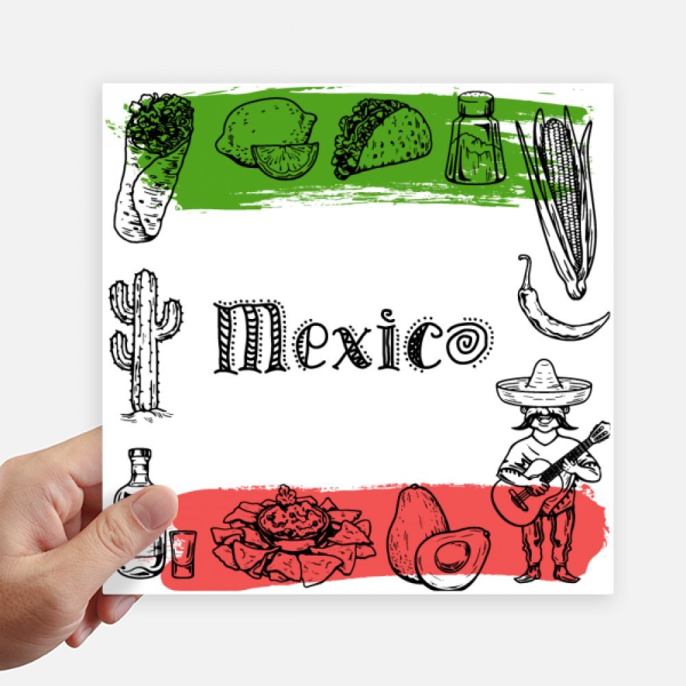 Mexique cuisine cactus sketch autocollant valise ordinateur