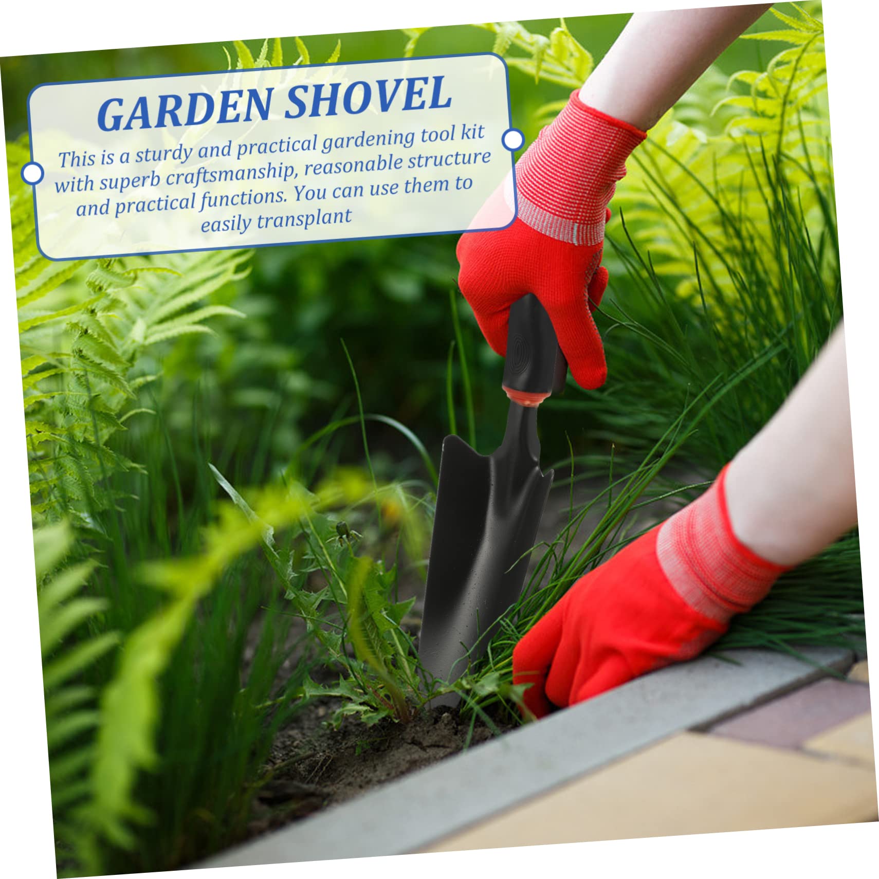 Toyvian 5pièces Pelle De Jardinage Multifonction pour Creuser Et Planter avec Manche Ergonomique Outil De Jardinage Pratique