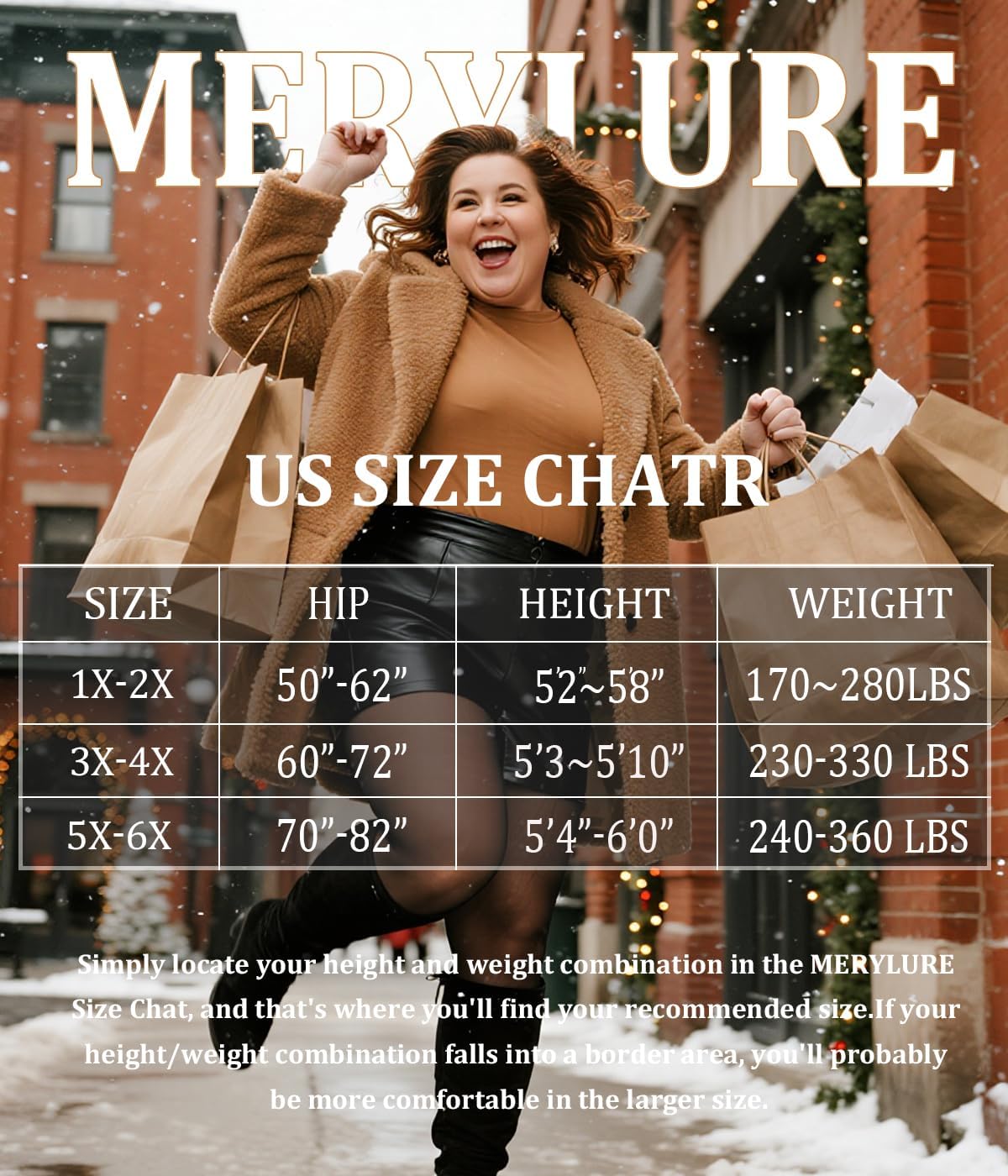 MERYLURE High Waist Fleece Lined Tights Women Plus Size, Fake Translucent Winter Warm Pantyhose Thick Thermal Leggings - Image 7