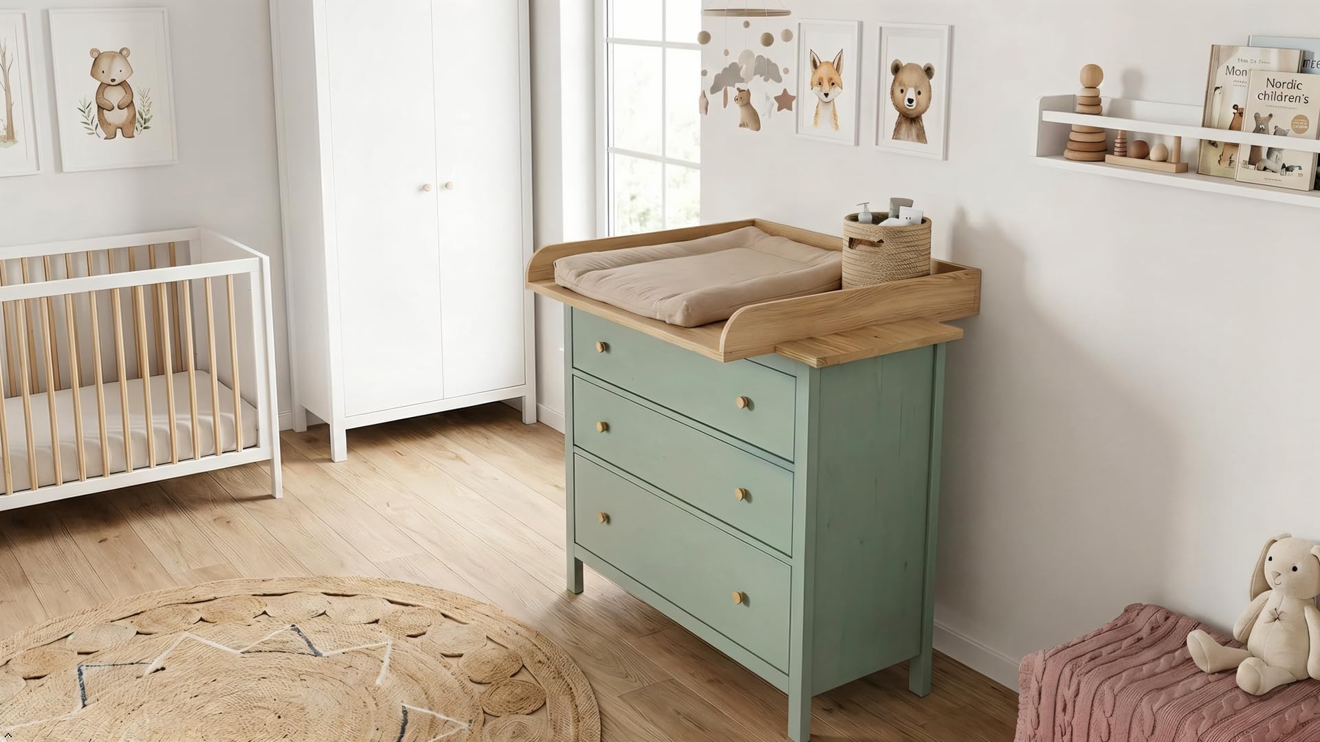 Shefa Kids 800 - Cambiador universal para cómoda Ikea de las series MALM, HEMNES y Nordli