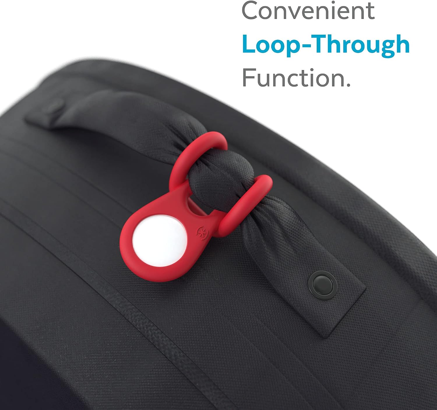 Speck Products Presidio Sililoop AirTag Holder, Unreal Red