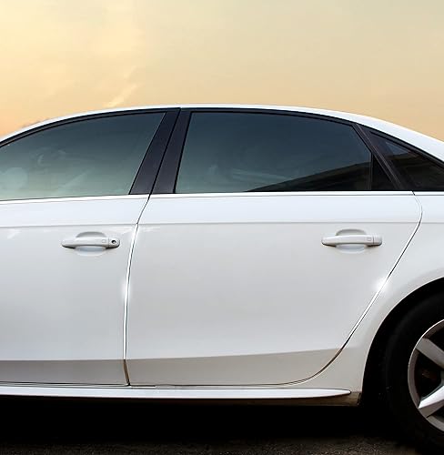 Miniatura 2 de YIJINSHENG - Protectores de borde de puerta de automóvil, forma de U, moldura de cromo plateado, universal, tira decorativa de protección para