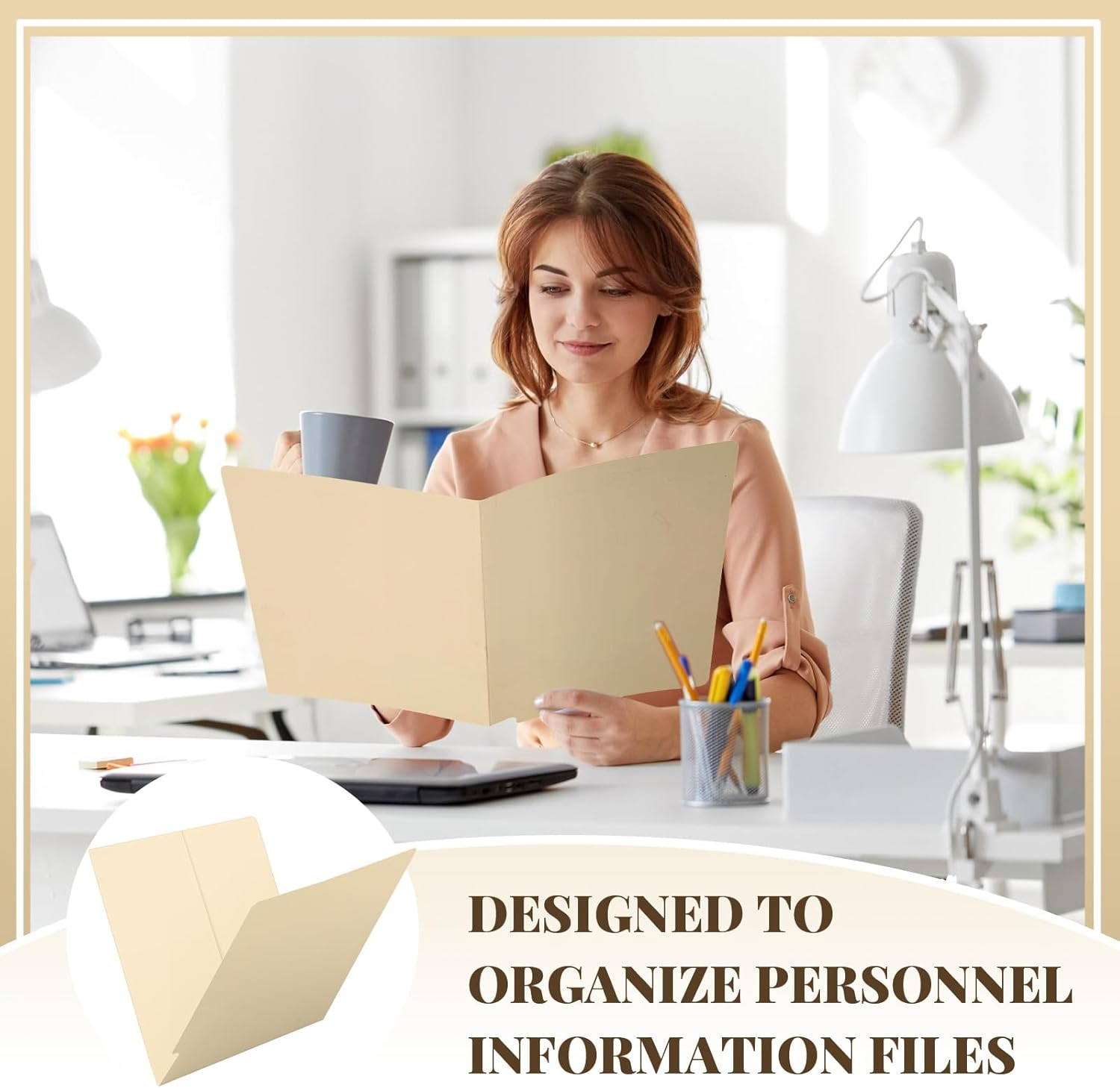 Skyygemm 24 Pack End Tab Pocket Folder with Fastener, Manila Classification Folders with 2 Prongs, Straight Cut Tab, Half Page Pocket Inside Front, Letter Size 7 71D7BfMb4NL. AC SL1500