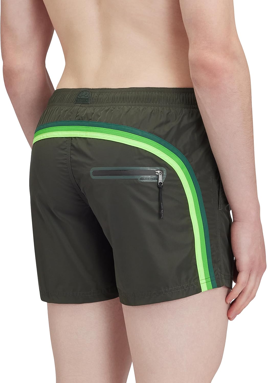SUNDEK Mens Elastic Waist Boardshort, Swim Trunks 14" Length 5" Inseam
