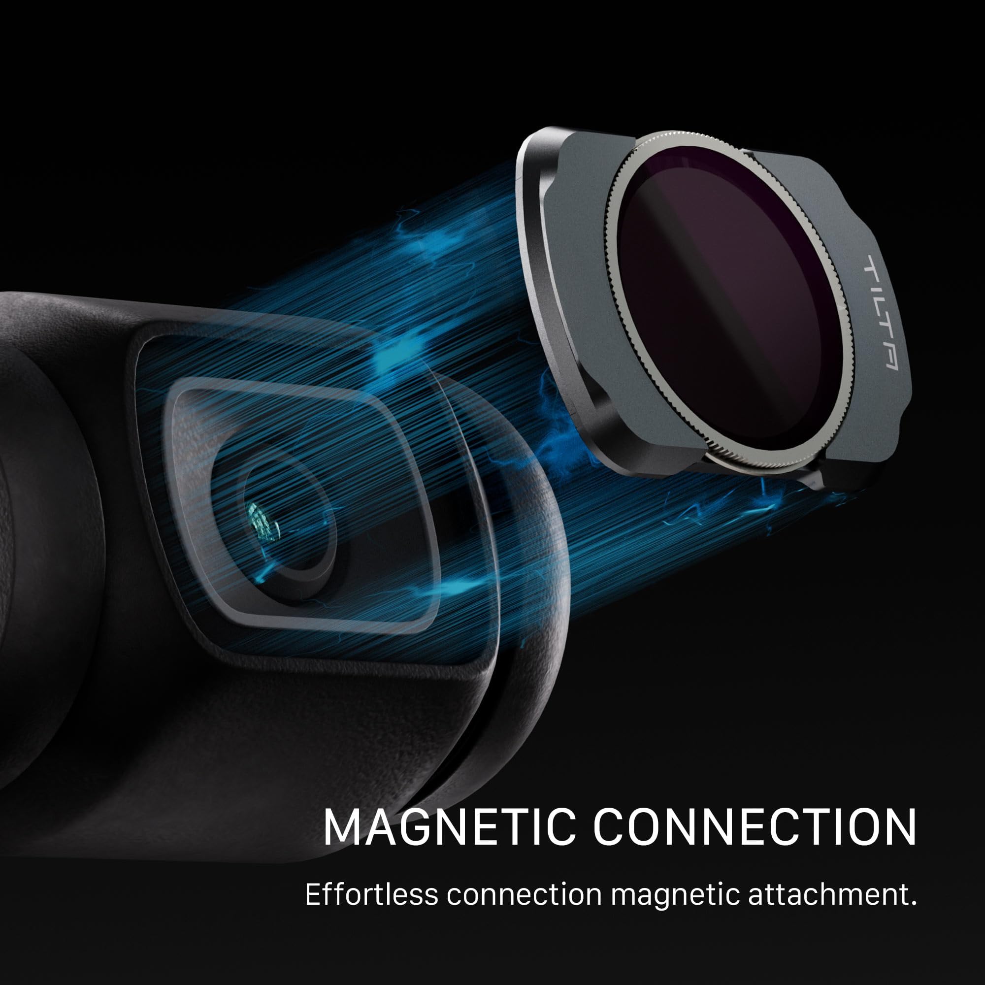 Tilta Pocket 4 Filtro Variable ND2-32, Filtro Magnético VND de 5 Pasos Compatible con dji Osmo Pocket 3 Pocket 4, Cristal Óptico Ultrafino con Revestimiento Multiuso TF-OP3-VND