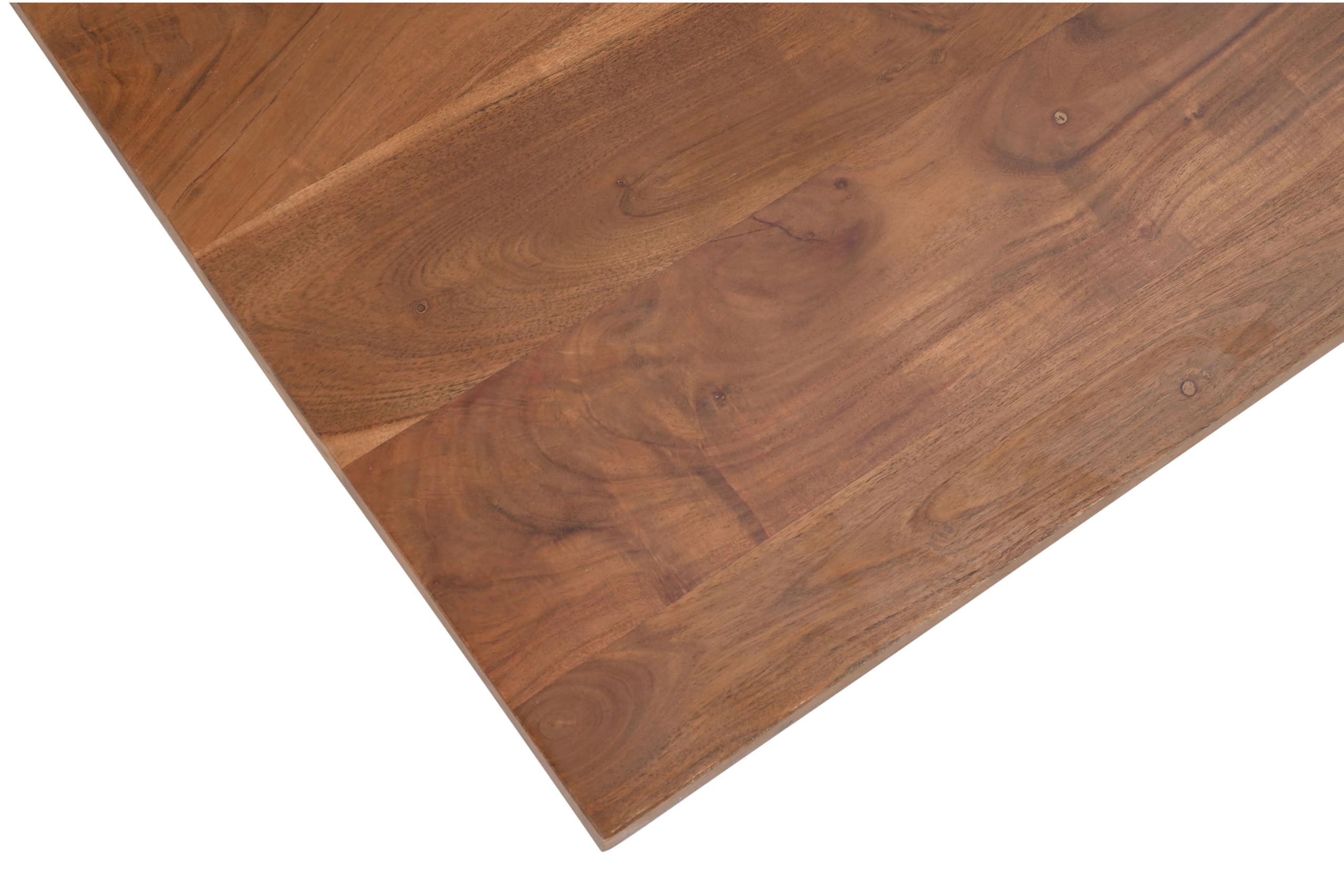 SAM Holzplatte Brasileiro | 60 x 60 cm | Akazienholz massiv | Farbe: Nussbaum | gerade Kante | Pflegeleichte DIY Tischplatte | geeignet für Esstische/Bistrotische/Couchtische