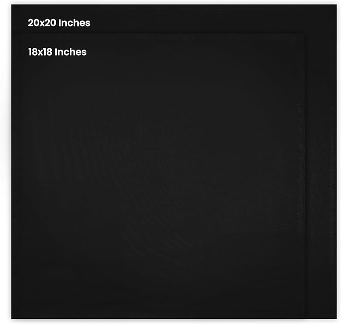 Servilletas de Tela Utopia Kitchen Negras [Pack de 12, 45x45 cm] miniatura 3