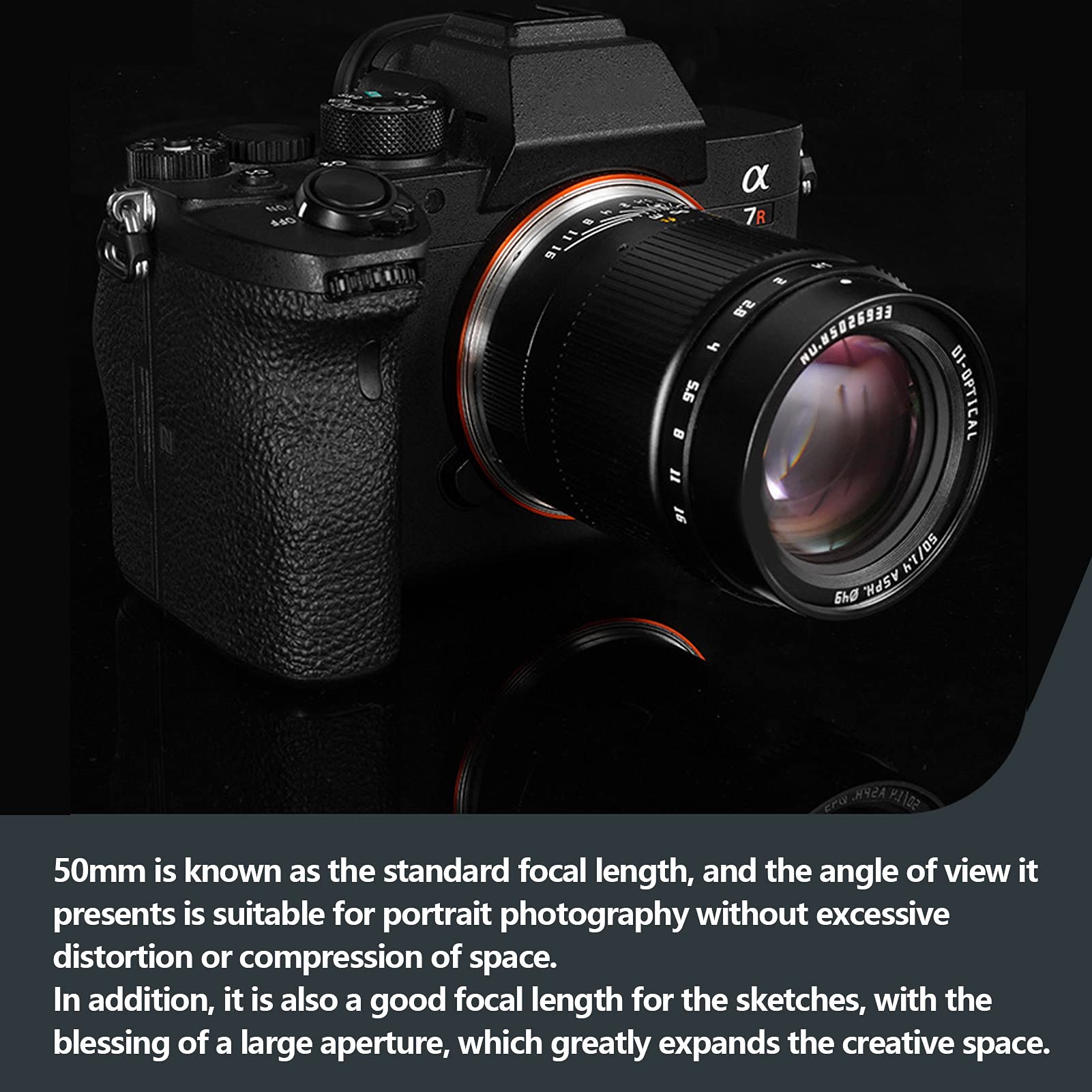 TTArtisan Obiettivo Per Fotocamera ASPH 50mm F1.4, Obiettivo Per Fotocamera Mirrorless Full Fame con Ampia Apertura E Messa a Fuoco Manuale, Obiettivo Per Fotocamera ASPH - Obiettivo Full Frame Ad Alt