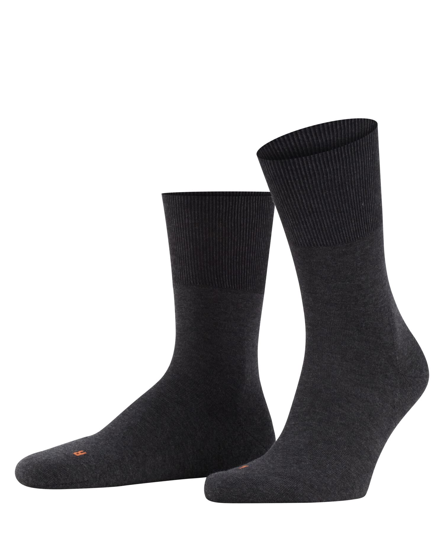 FALKE Unisex Run U So Cotton Plain 1 Pair Socks, Grey Dark 3970, 9.5-10.5