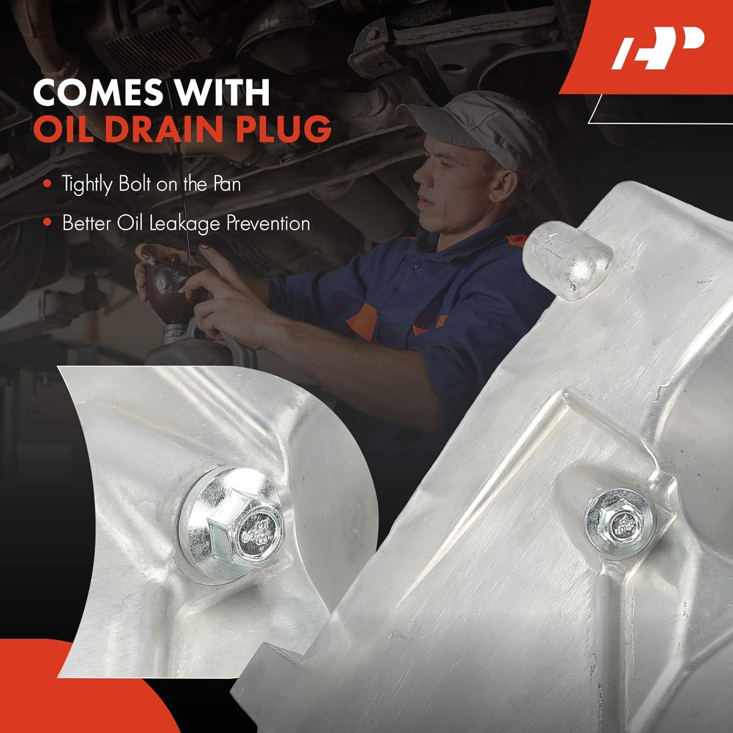 A-Premium Engine Oil Pan Sump with Drain Plug & Gasket Compatible with Chevrolet Trailblazer, Trailblazer EXT, SSR & GMC Envoy, Envoy XL, Envoy XUV & Buick Rainier & Isuzu Ascender & Saab 9-7x