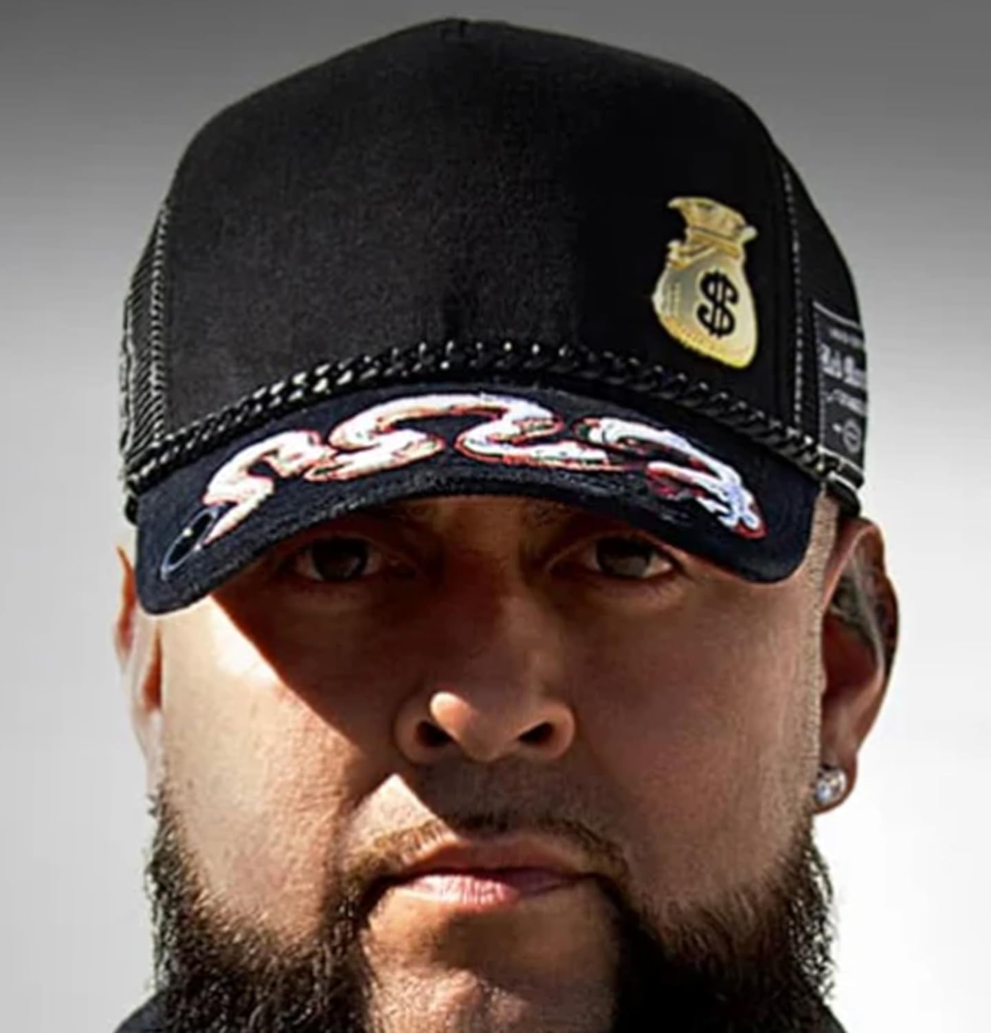 Red Monkey Money Bag Glory Black RM1522 New Limited Edition Trucker Snapback Hat Cap - Image 5