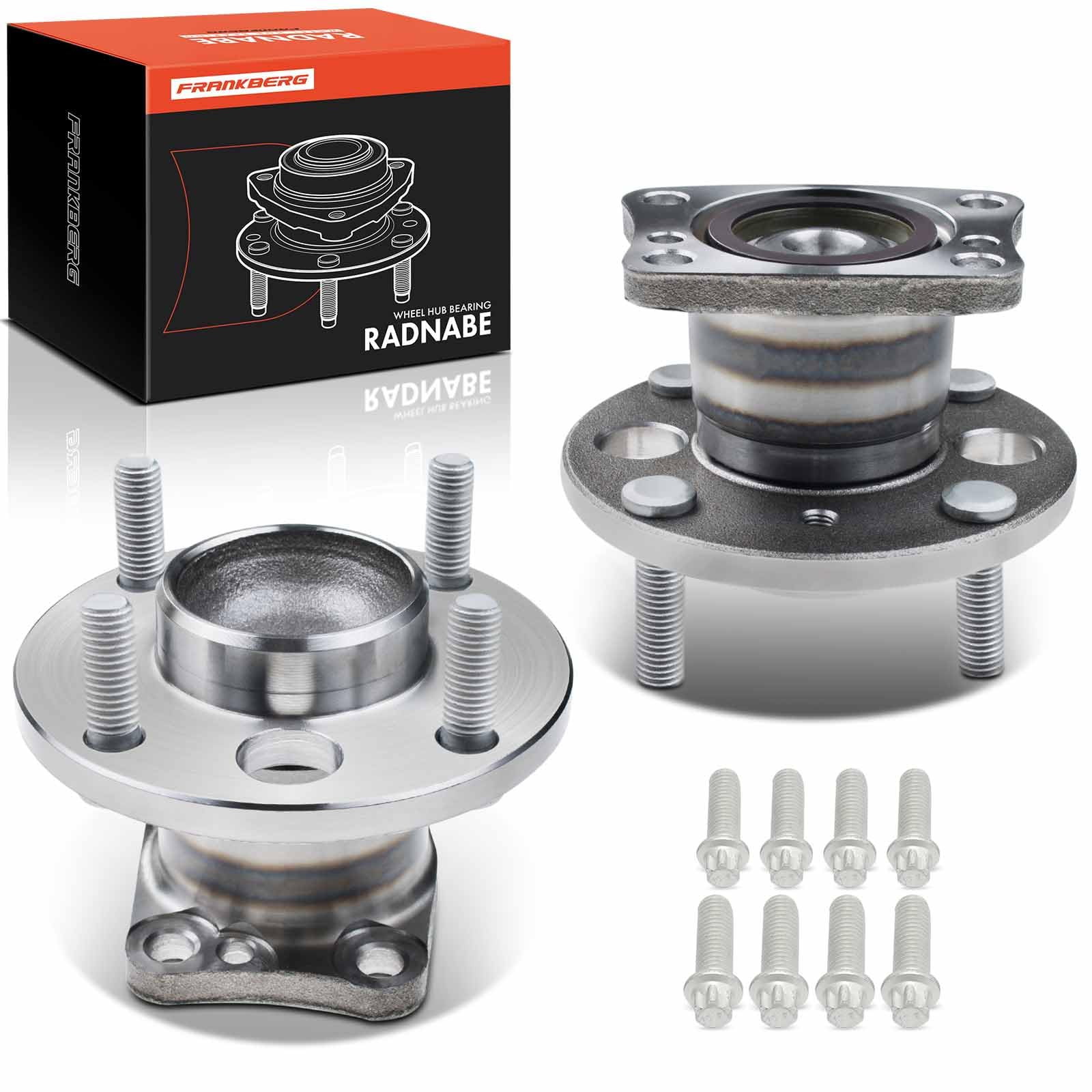 Frankberg 2x Wheel Bearing Hub Wheel Hub Rear Axle for Fiesta Saloon Fiesta VI CB1 CCN KA+ UK FK KA+ Saloon 2008-Today 8V512C299AB