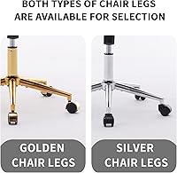 Vista 6 de Velvet Adjustable Office Chair with Swivel Wheels, Ergonomic Executive Chair for Bedroom, Study and Dressing Table, Comfortable for Long Sitting