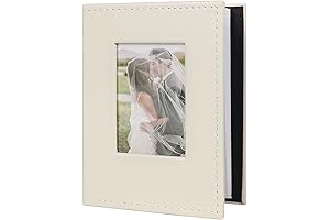 RECUTMS 100 4x6 Vertical Pocket Photo Album - Premium Leather Cover