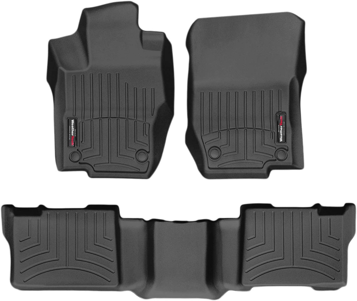 WeatherTech Custom Fit FloorLiners for Mercedes ML-Class, ML 63 AMG, 1st & 2nd Row (440171-440162), Black
