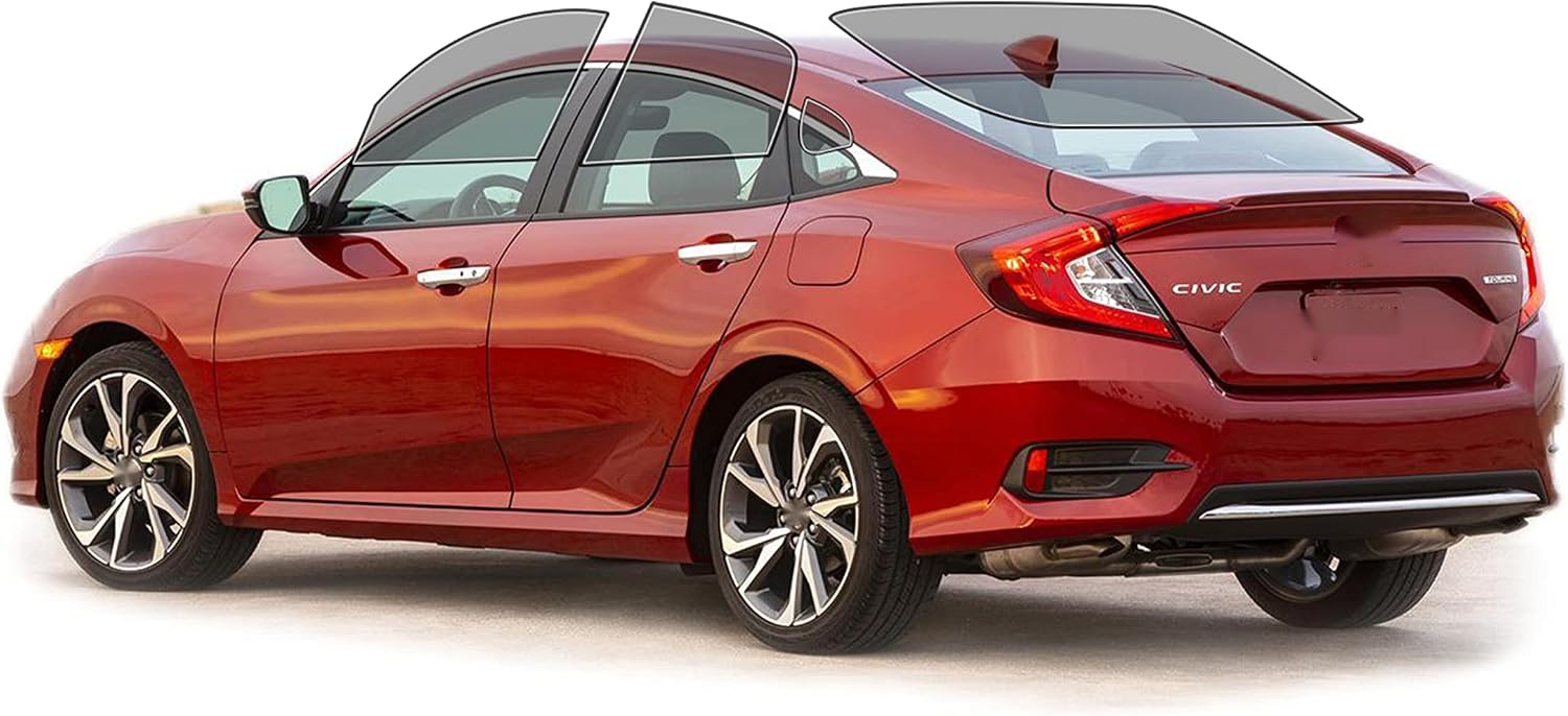 AUTOTEK Precut Windows Tint Film All Sides Cars Sun Blocking Protection Privacy Anti Shatter Glass 2 Ply Film Any Tint Shade kit for Honda Civic Sedan 2016-2021