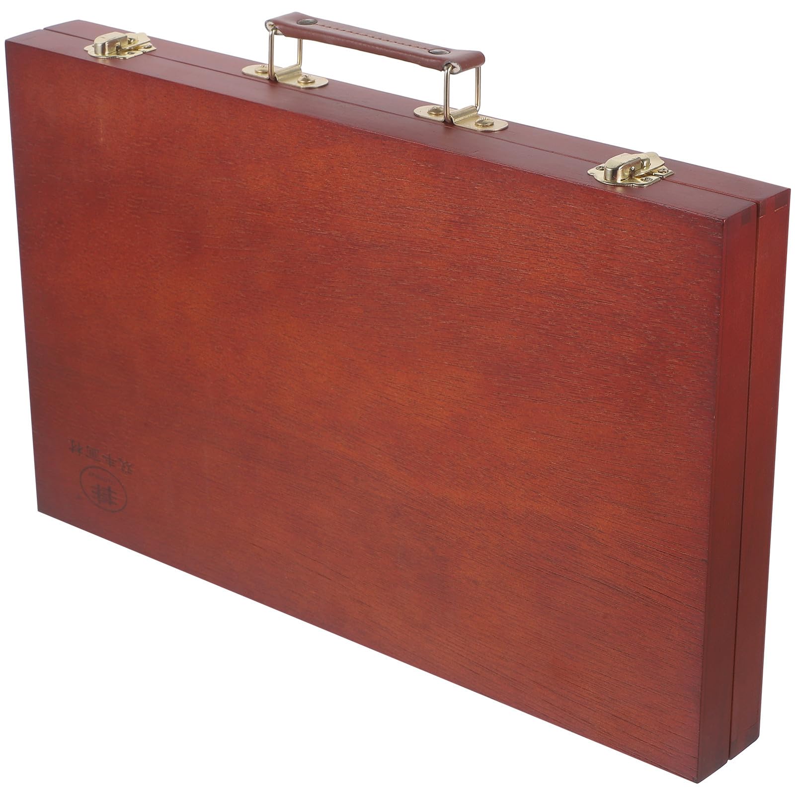 Caja de Herramientas de Arte Portátil de Madera de Nogal Asa, Estuche Vacío para Bolígrafos y Pigmentos, Caja de Almacenamiento para Pinturas y Accesorios de Dibujo, Uso Artístico
