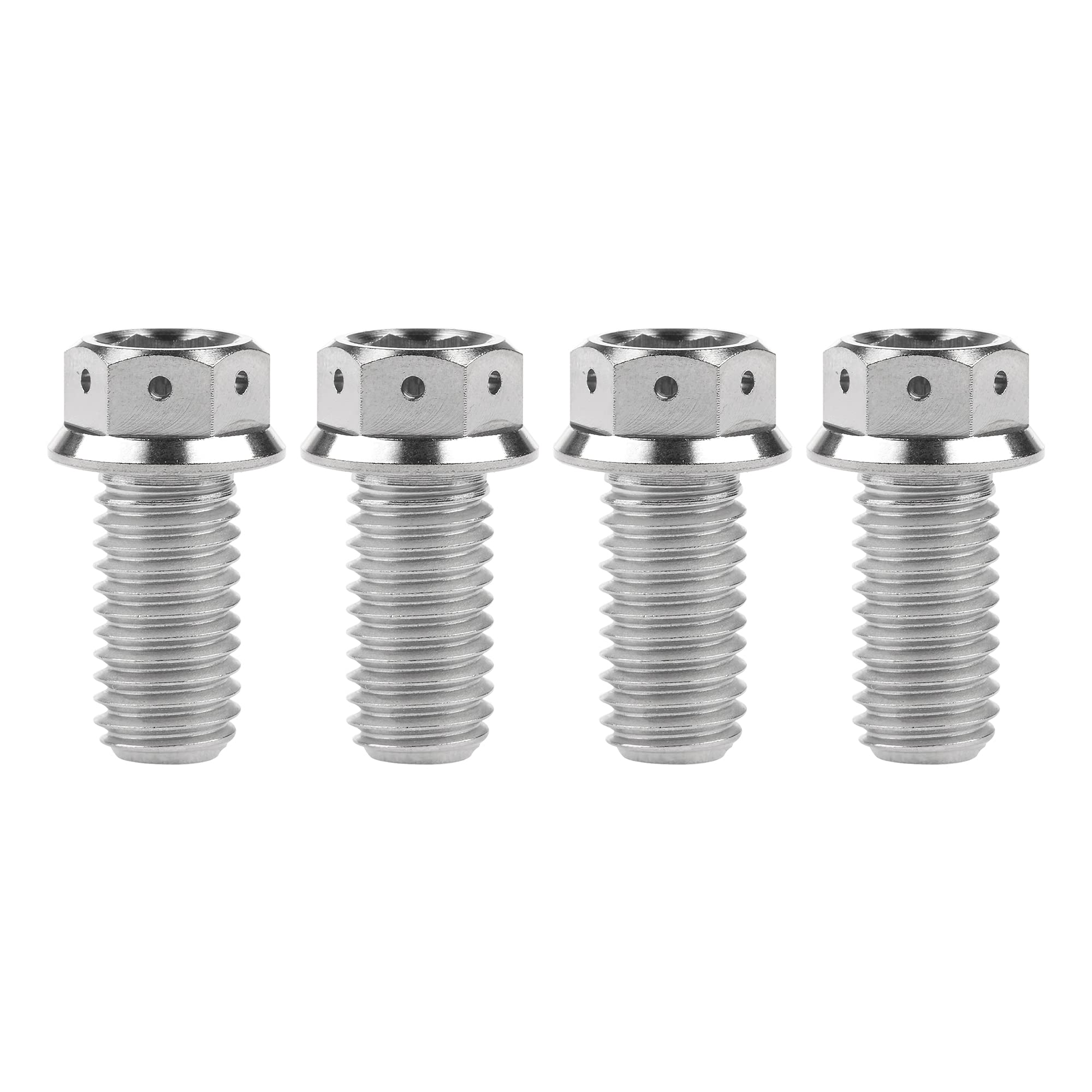Tornillos de cabeza hexagonal de titanio M10 con paso de rosca 1,25 mm 8