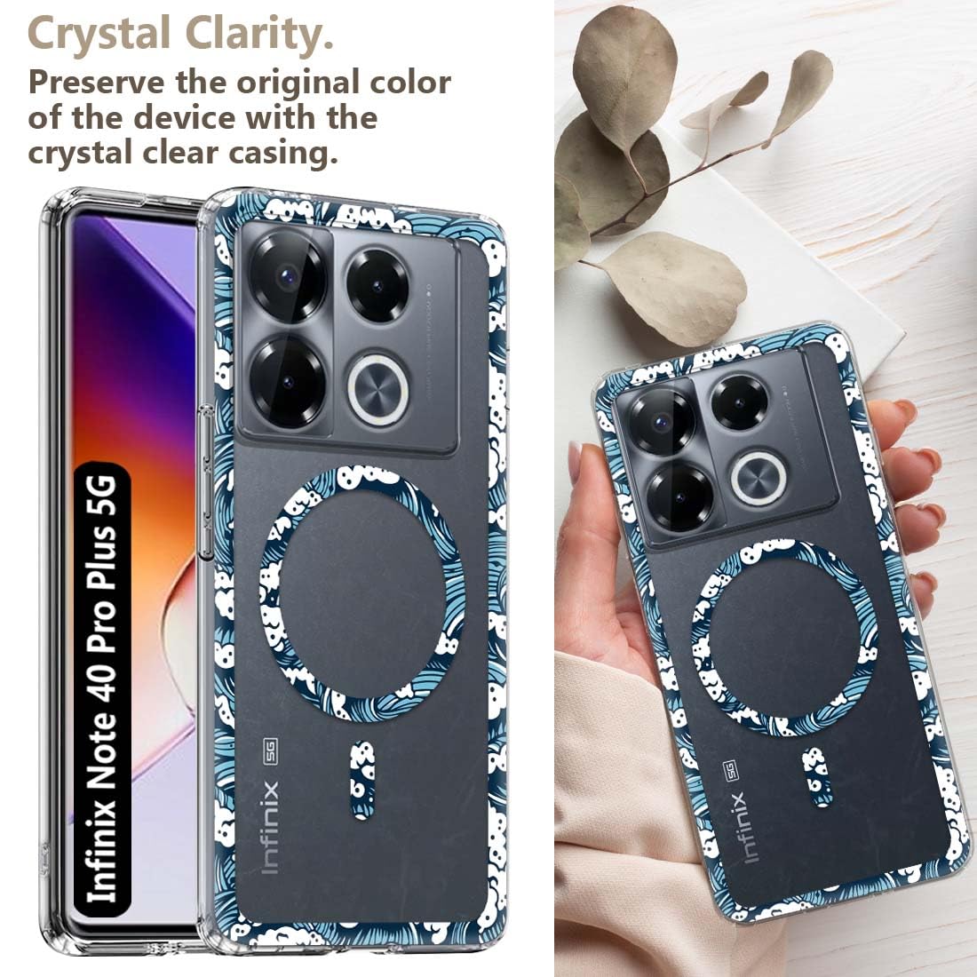 Fashionury Back Cover Case Designer Flexible Soft Back Case Cover for Infinix Note 40 Pro Plus 5G -D3129 3