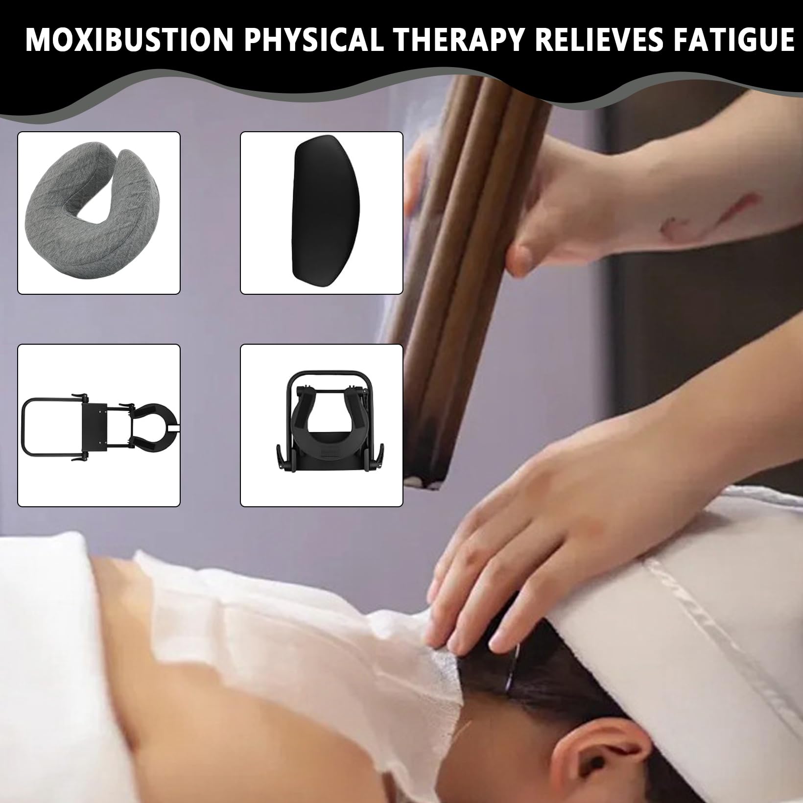 Massage Kopfstütze für Bett, 180° Verstellbare Stoffbezug Kopfstütze mit Gesichtskissenhalterung, Massage-Matratzenauflage mit Armlehnenbrett und Aufbewahrungstasche, für Matratzen Einer Dicke 14-45cm