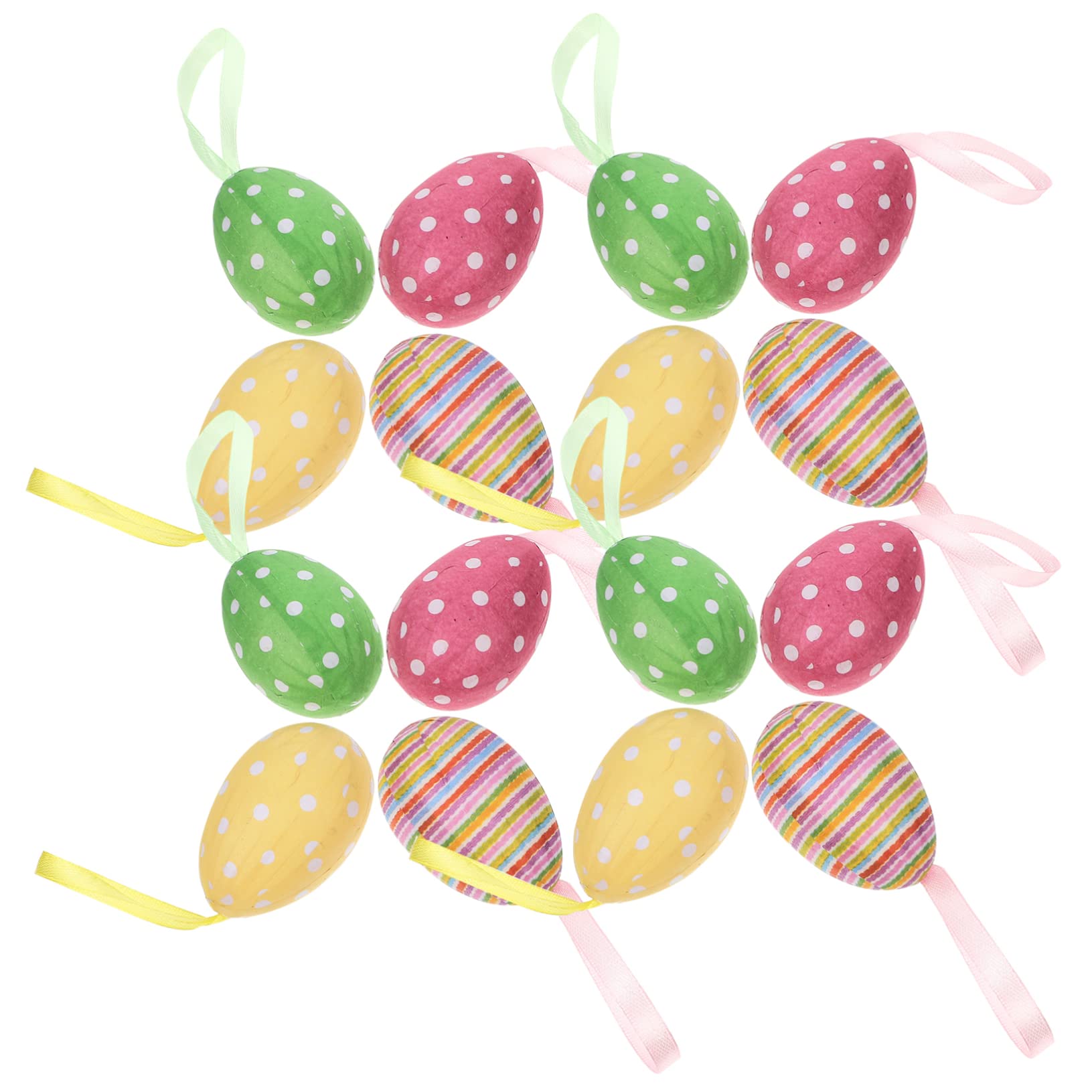 ABOOFAN 96 STK Schaumstoff-Ei-Anhänger Osterei-Baumschmuck Frühlingsdekorationen Easter Egg Decoration Ostern tischdeko Ornament Ostern einzigartiges Osterei-Dekorationen