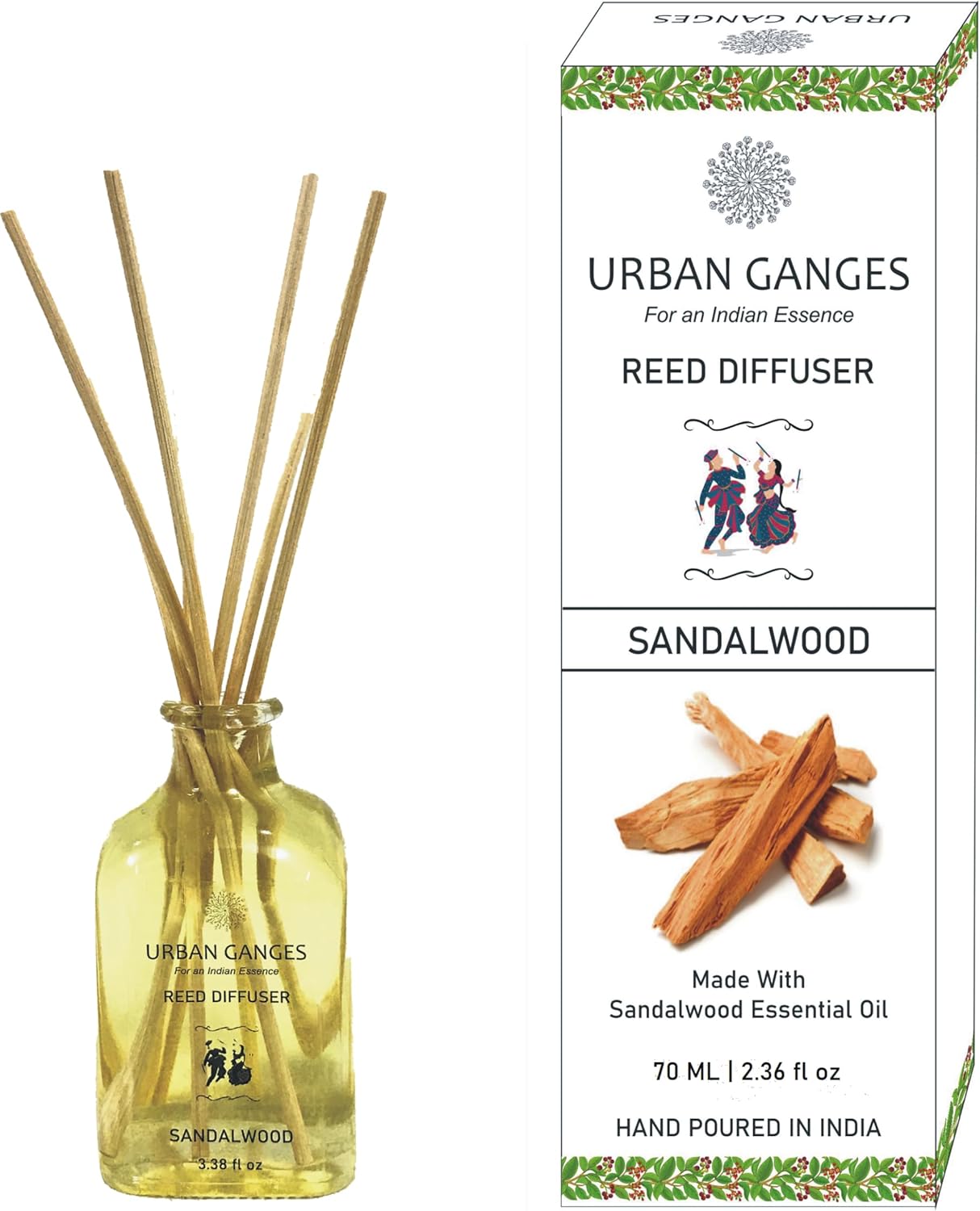 Amazon.com: Urban Ganges Reed Diffuser | Sandalwood | Made with ...
