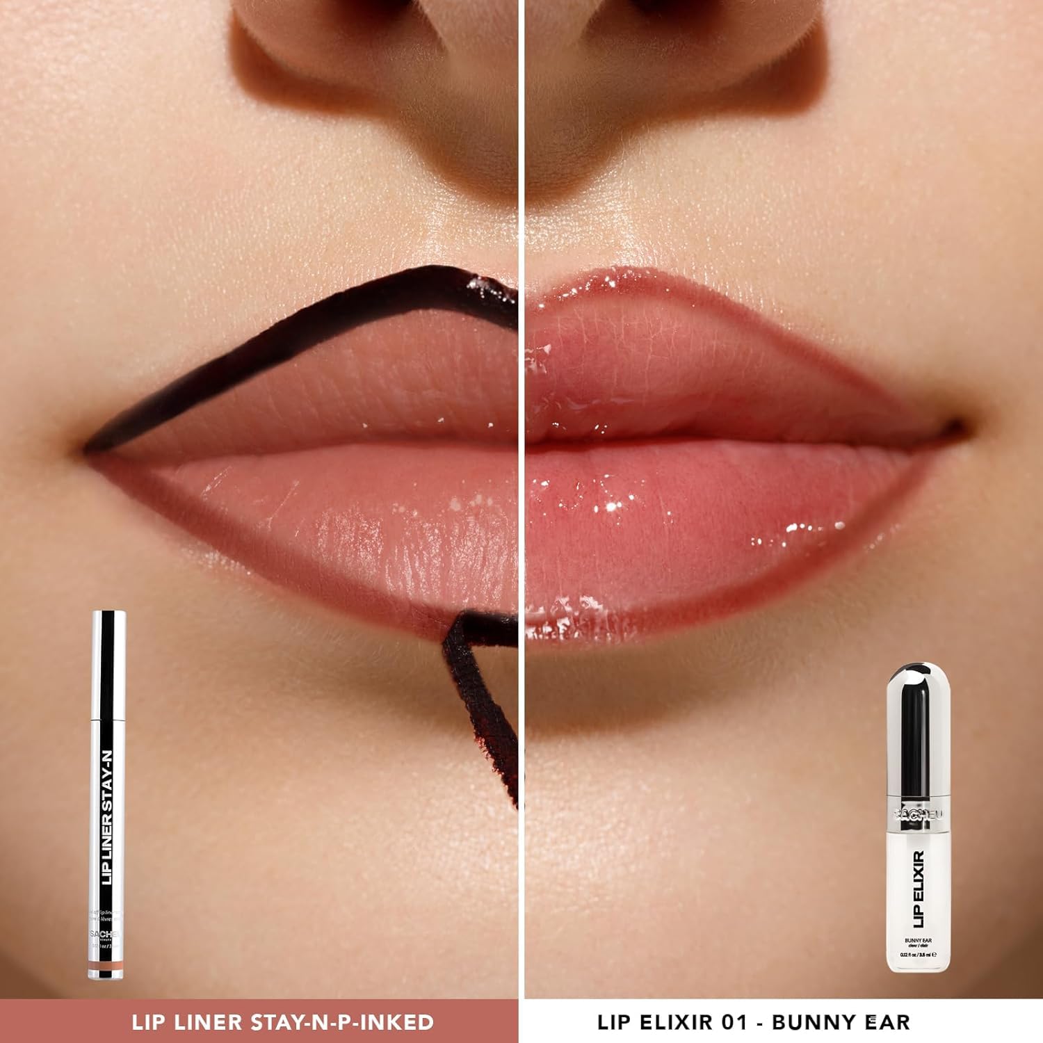 Sacheu Lip Liner STAY-N Peel Off Lip Stain & Lip Elixir Bundle - Image 3