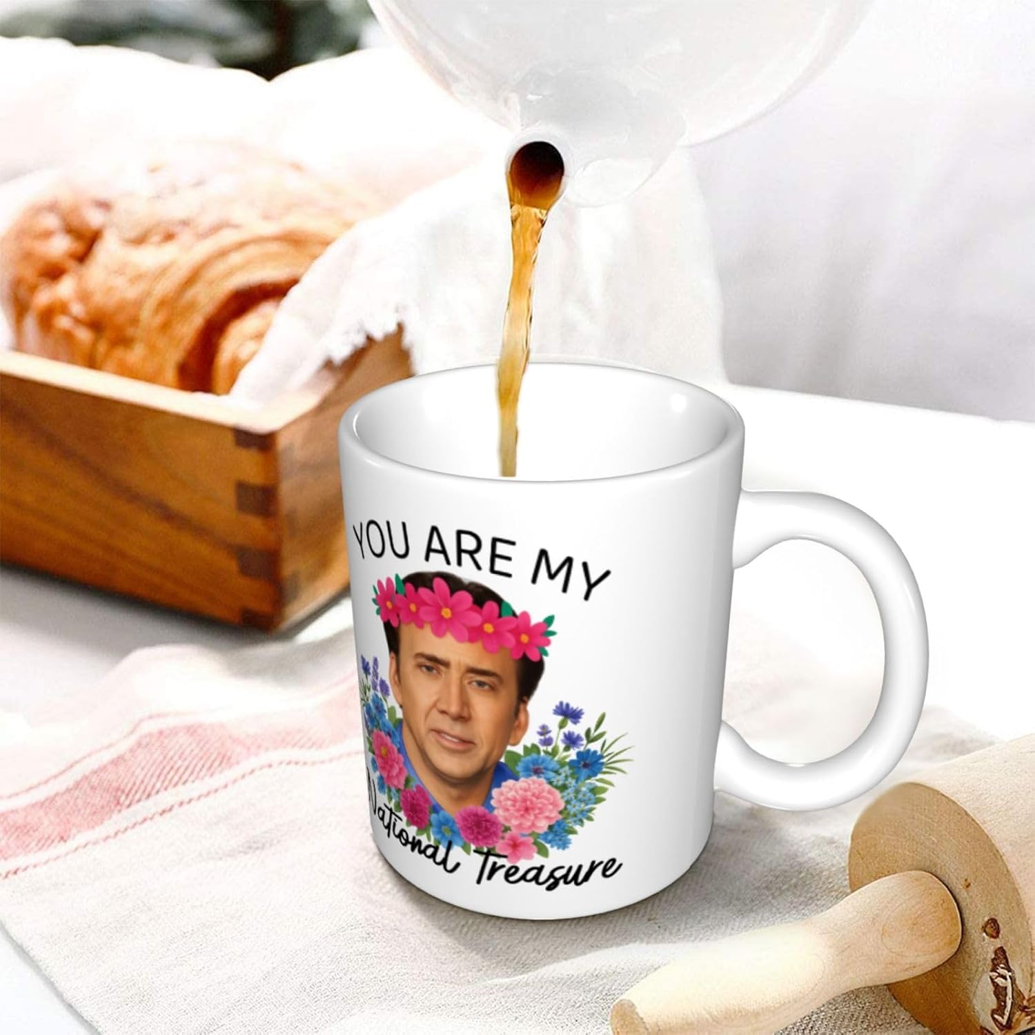 Funny National Treasure Coffee Mug, You're My National Treasure Tea Cup, Attractive Lovely Gift For Best Friend Buddy Closed Friend On Birthday Christmas, Valentine's Day,11 oz Novelty white Mug - Image 6