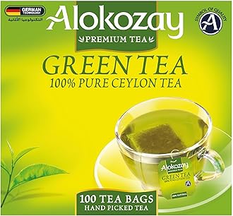 Alokozay Premium Green Tea - 100% Natural, Enjoy Any Time - 200gm