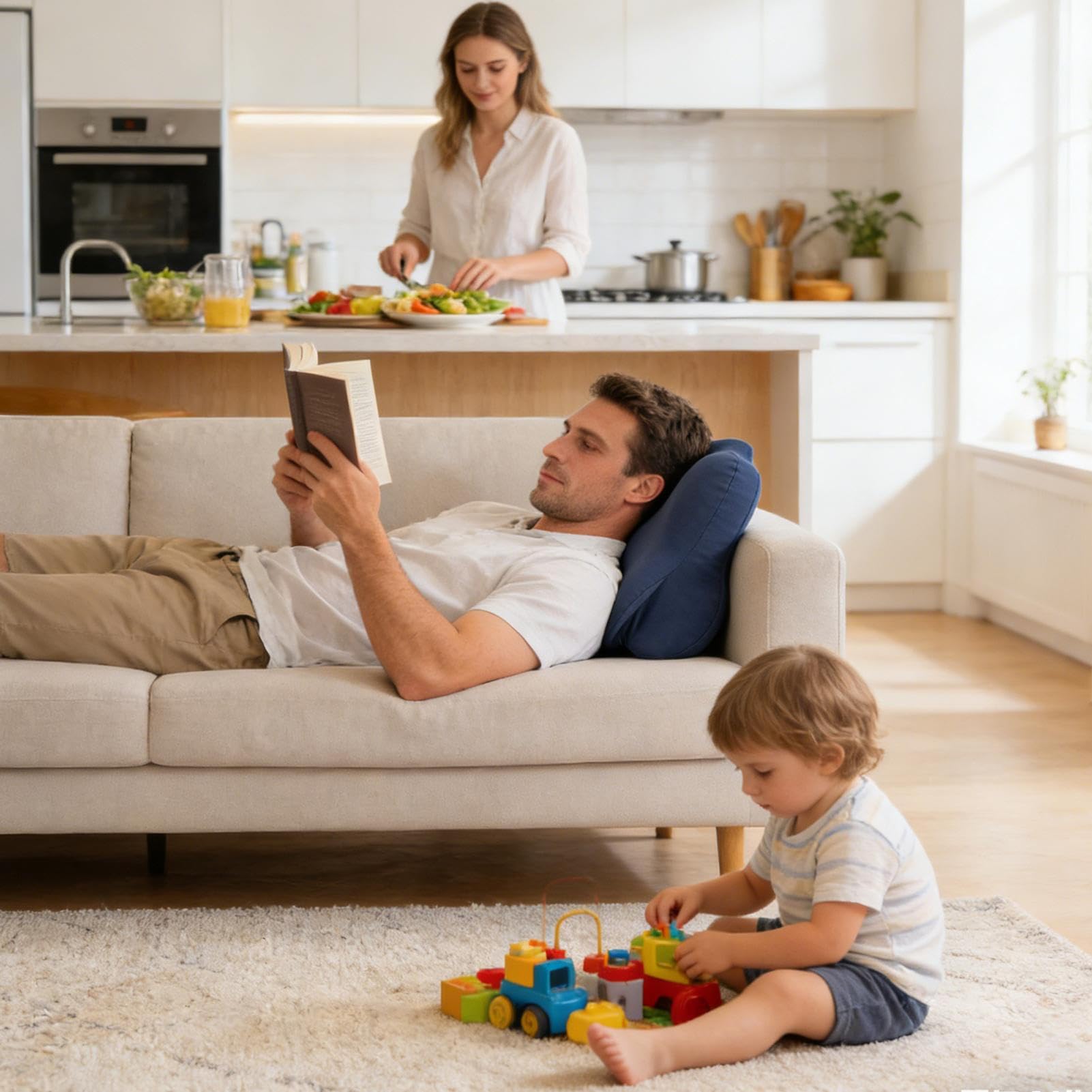 Poduszka Chmura Komfortowy Kształt Pianka Memory Foam Wsparcie Ergonomiczne