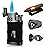 PROMISE Metal Lighter Triple Jet Flame Refillable Butane Lighter Windproof Lighters- Butane Not Included (Black Crackle)