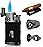 PROMISE Metal Lighter Triple Jet Flame Refillable Butane Lighter Windproof Lighters- Butane Not Included (Black Crackle)