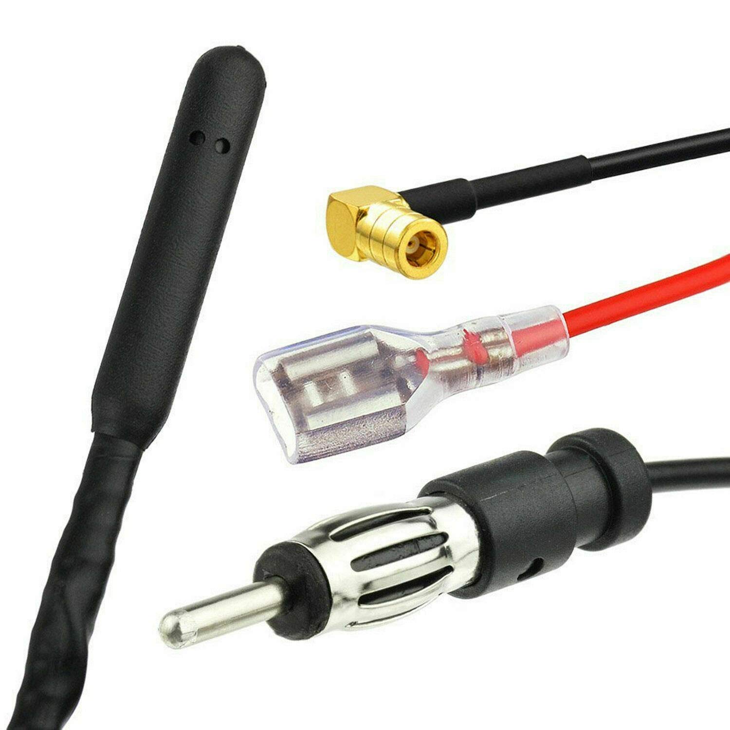 Riloer Adaptador de Techo de Antena de Coche SMA, Antena DAB, Antena de Coche, Adaptador SMB, Amplificador, Radio Combi DIN FM AM/DAB