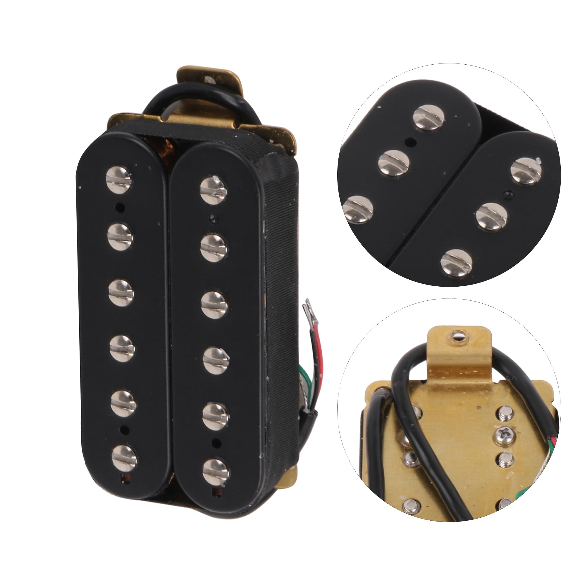 Yibuy 2 Pz Pickup Chitarra Elettrica 4.2k/4.3k ohm 50/52mm per Punk Hard Rock Nero