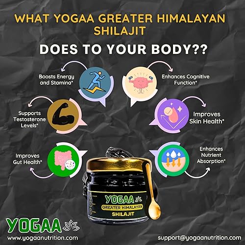 Miniatura 4 de YOGAA Resina natural Shilajit pura del Himalaya  Potente suplemento mineral de trazas de ácido fúlvico  Apoya la vitalidad y la energía para
